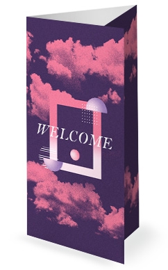 Vision Sunday Purple Church Trifold Bulletin