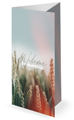 Give Thanks Field Trifold Church Bulletin