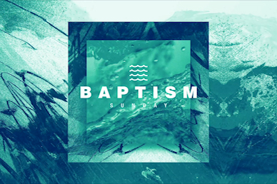 Baptism Sunday Green Title Church Video
