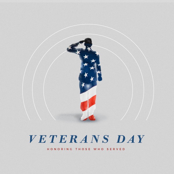 Veteran's Day Soldier Church Social Media Graphic