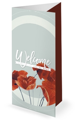 Remembrance Day Poppies Church Trifold Bulletin