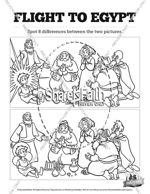 Matthew 2 Flight To Egypt Spot the Differences