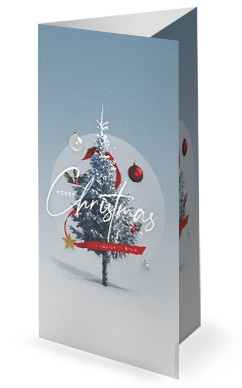 Merry Christmas White Christmas Church Trifold Bulletin