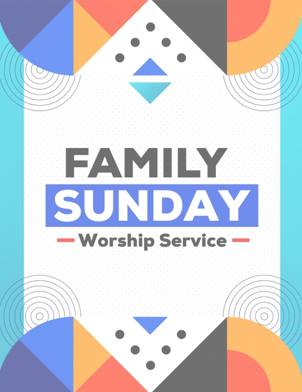 Family Sunday Worship Church Flyer