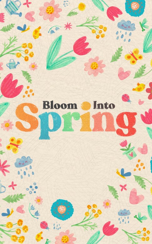Spring Blooms Church Bifold Bulletin