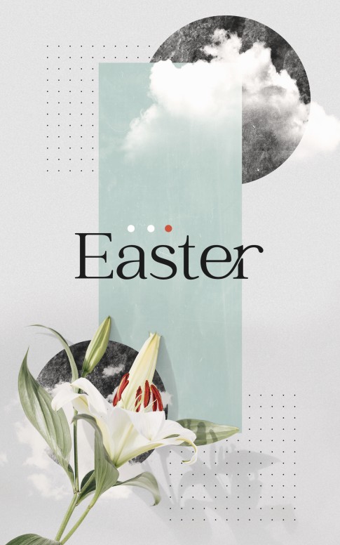 Easter Lily Church Bifold Bulletin