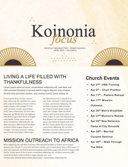 Easter Resurrection Church Newsletter