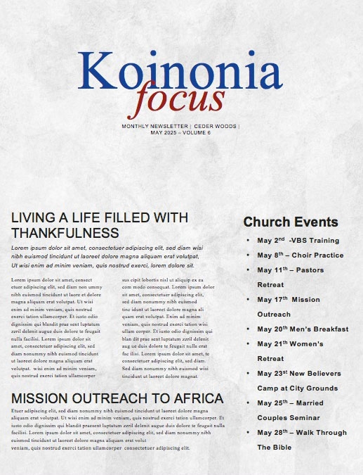 National Day Of Prayer Nation Church Newsletter