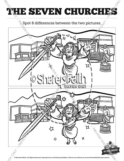 Revelation 2 3 The Seven Churches Spot the Differences