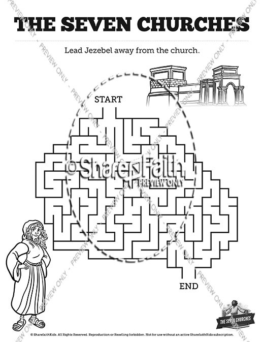 Revelation 2 3 The Seven Churches Bible Mazes