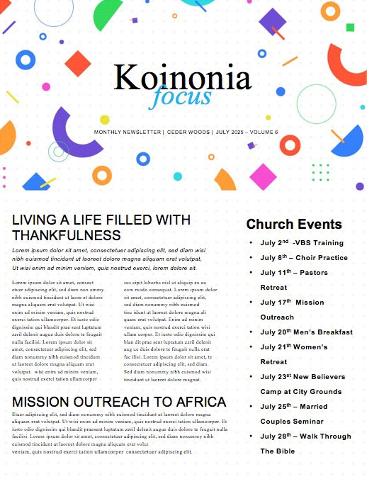 VBS Church Newsletter