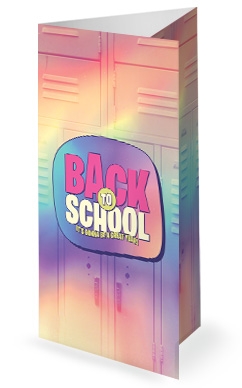 Back To School Lockers Church Trifold Bulletin