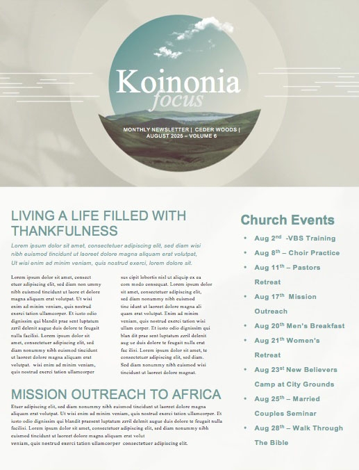Grief Share Church Newsletter