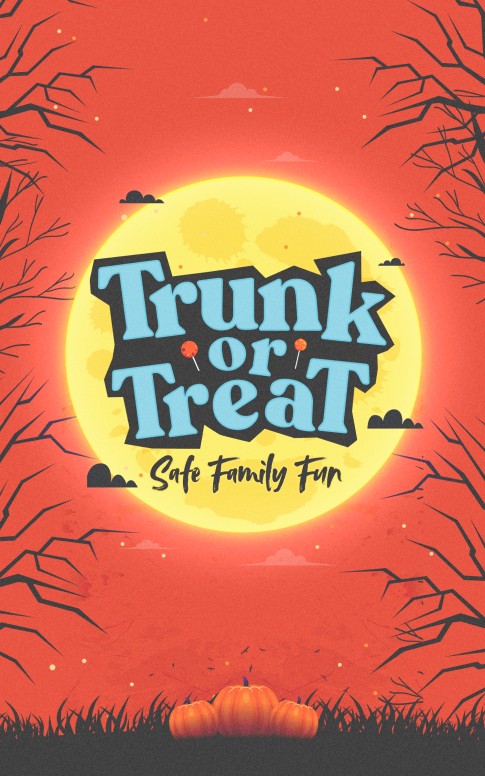 Trunk Or Treat Pumpkins Church Bifold Bulletin