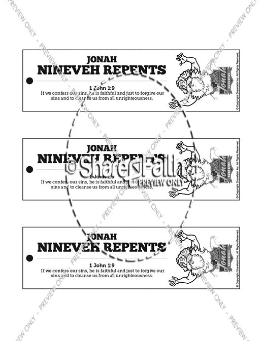Jonah 3 Nineveh Repents Bible Bookmarks