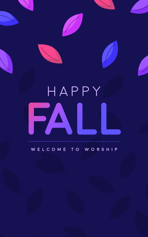 Fall Back Blue Church Bifold Bulletin