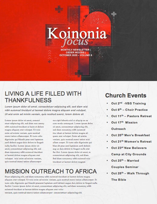 Jesus Over Religion Church Newsletter
