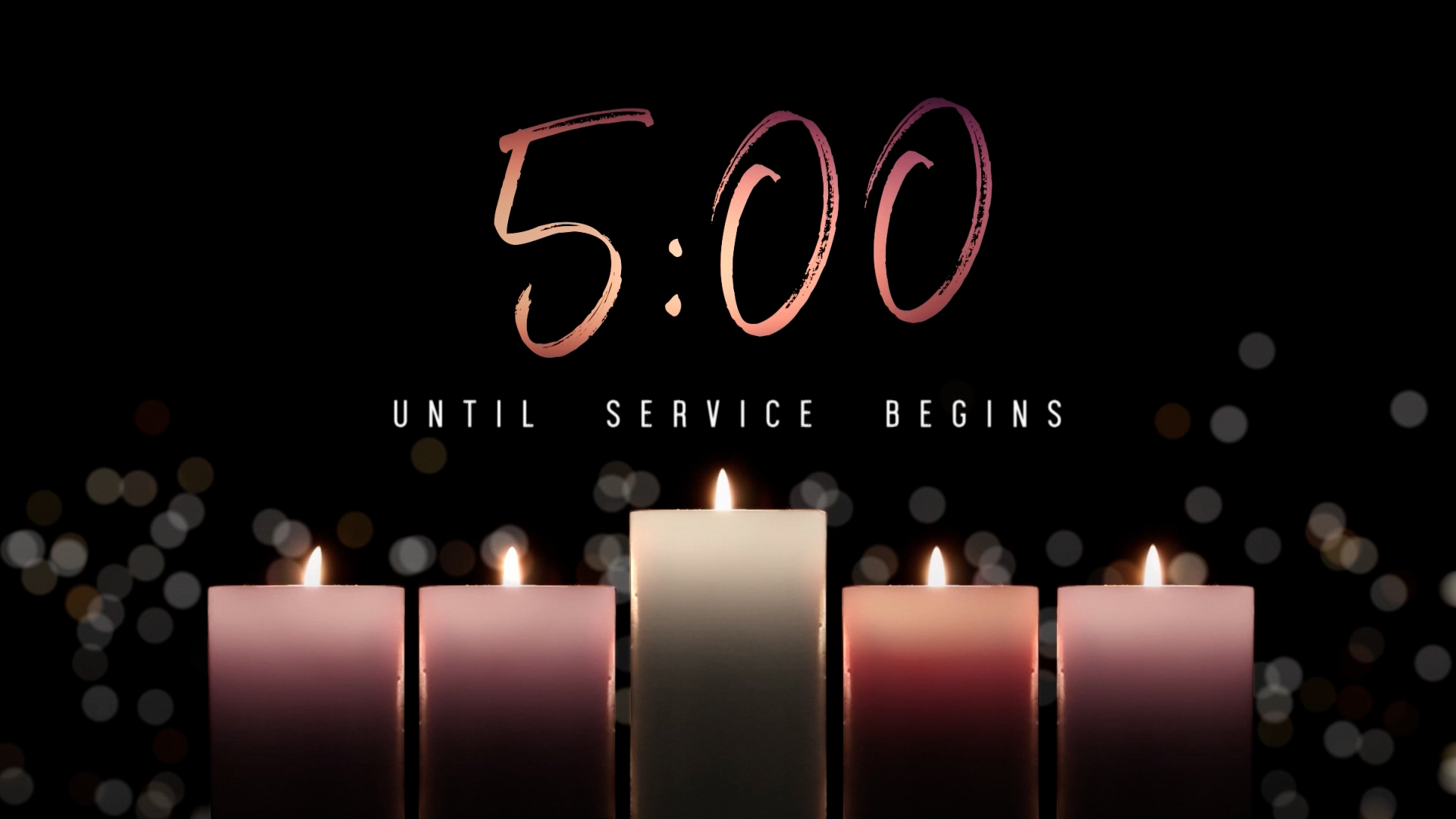 5min Countdown Advent Candlelight Graphics