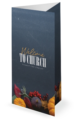 Always Grateful Thanksgiving Church Trifold Bulletin