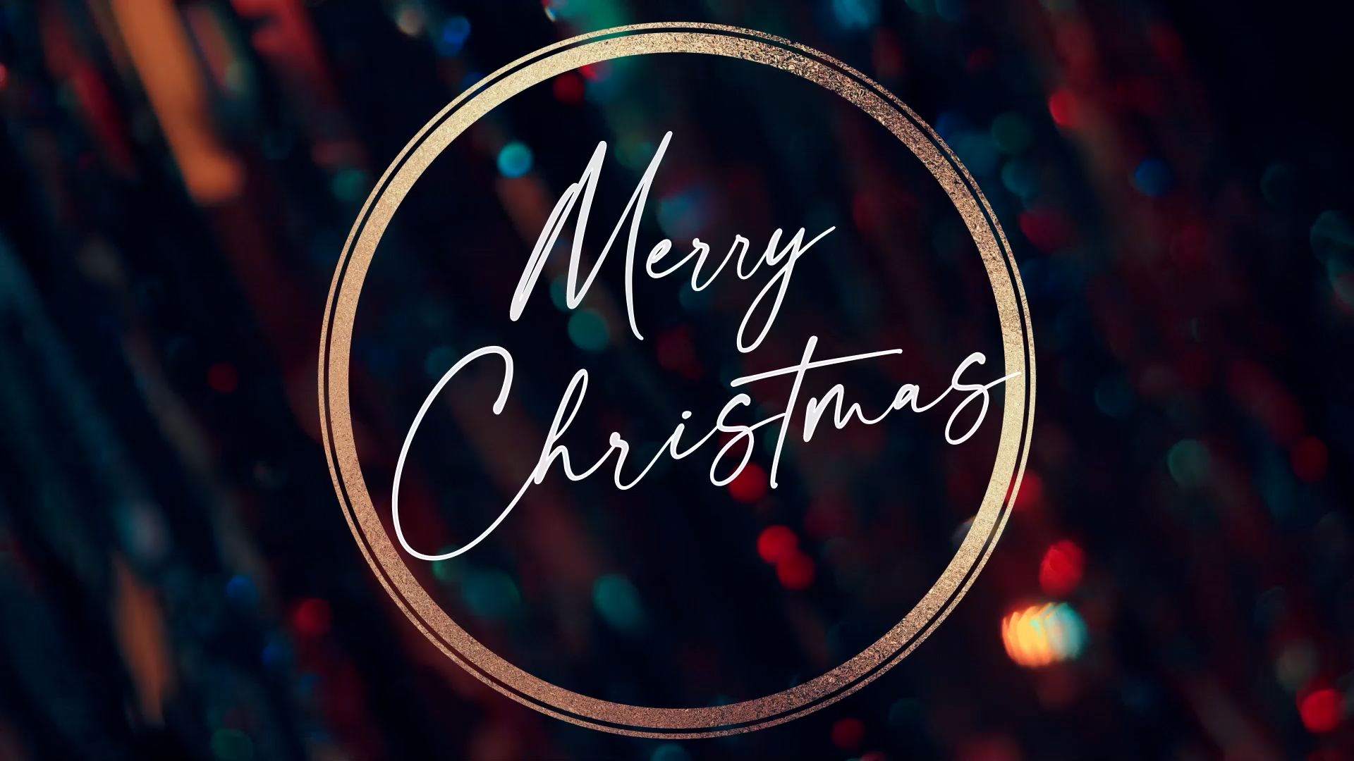 Holiday Christmas Bokeh Graphics Merry Christmas Title