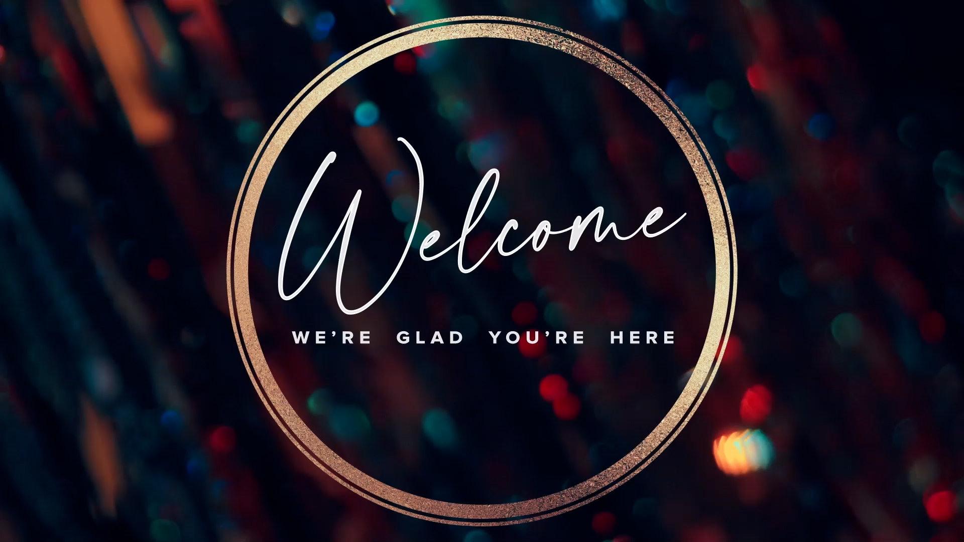 Holiday Christmas Bokeh Graphics Welcome Title 02