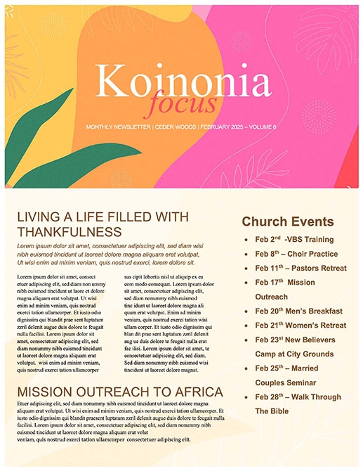 Spring Forward 2022 Church Newsletter