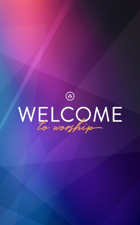 Welcome To Worship Bifold Bulletin Cover Abstract Church Announcements