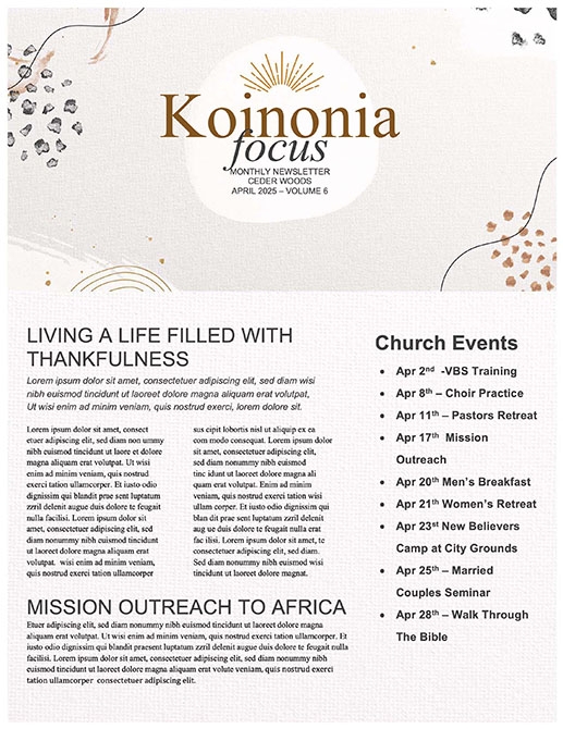 Church Newsletter Easter Sunday Church Graphics 2022