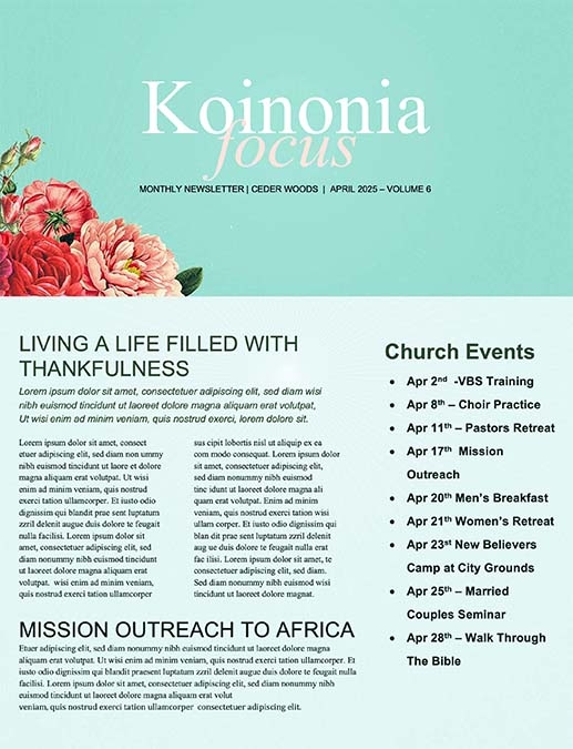 Church Newsletter Easter 2022 Church Sermon Graphics
