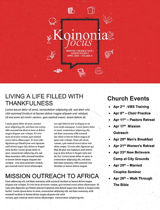 Stories Jesus Told Newsletter