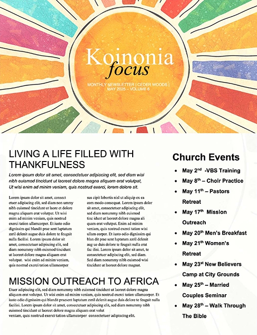 Future Is Bright Church Graphics Newsletter