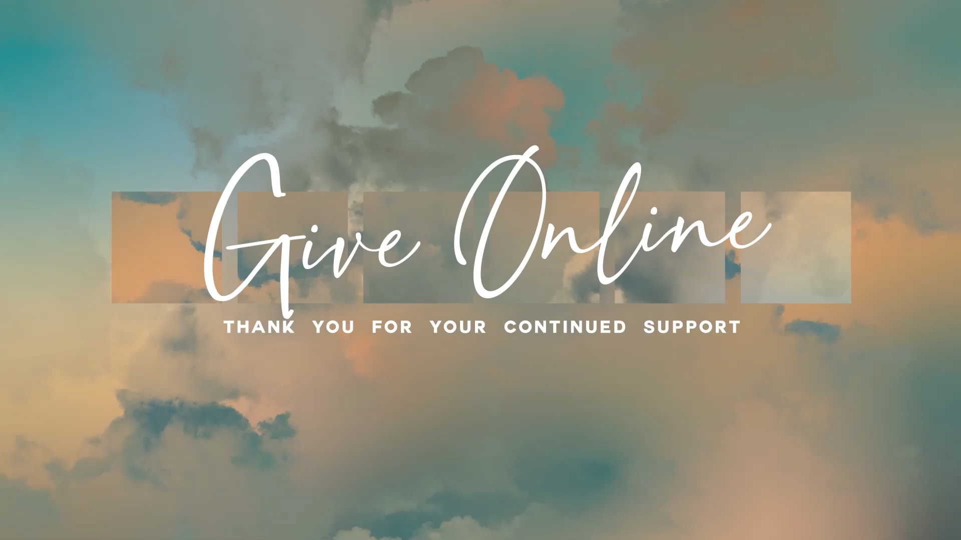 Paradise Clouds Church Motion Graphics Give Online