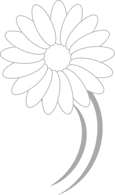 Dancing Daisy Line Drawing