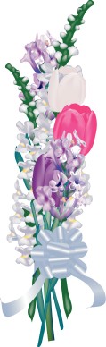 Tulips with White Snapdragons Arrangement