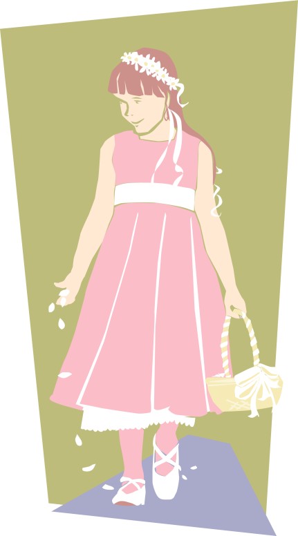 Smiling Flower Girl
