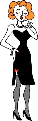 Elegant Older Woman Cartoon