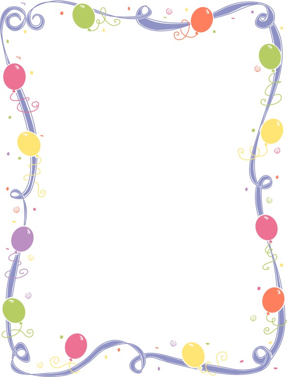 Ribbon Frame with Balloons