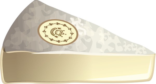 Wedge of Brie Cheese for Appetizers