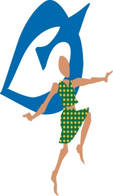 Abstract Christian Dancer with Dove Symbol