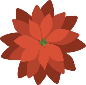 Modern Red Poinsettia