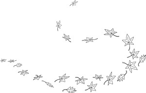 Simple Leaves Blowing in wind