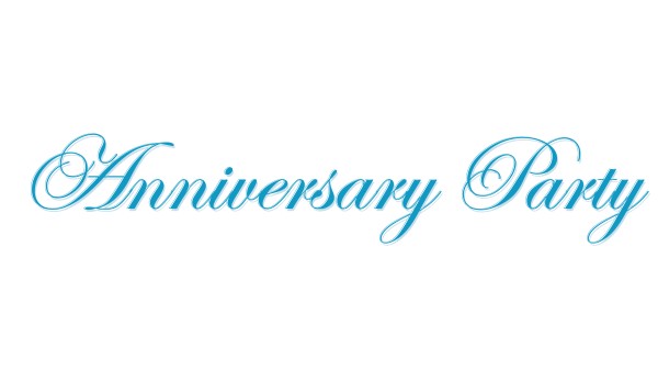 Elegant Blue Anniversary Party wordart
