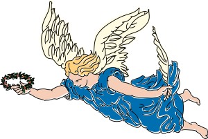 Angel Bearing Wreath