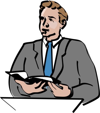 Lay Reader Offers Scripture Reading During Worship Service