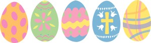 Five Colorful Eggs