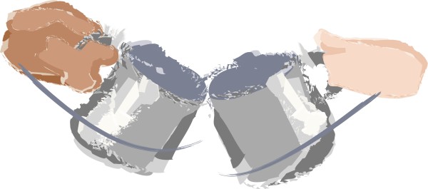 Toasting Tin Cups