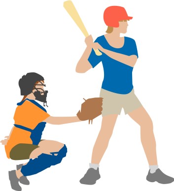 Girl at Bat