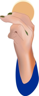 Female Hand Presenting Communion Wafer