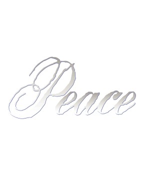 Peace Word Art   Silver