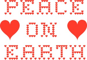 Red Hearts Peace on Earth